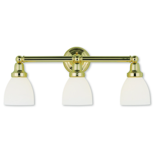 Livex Lighting Classic Polished Brass 3-light Bath Light
