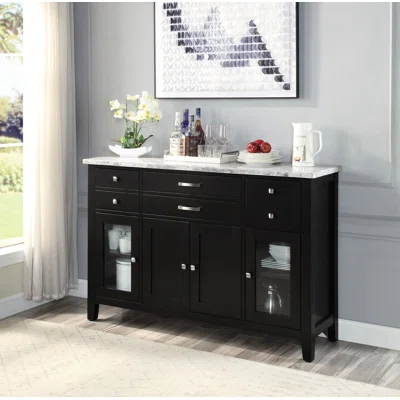 60" Wide 6 Drawer Sideboard