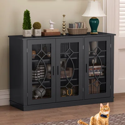 Sideboard Buffet With Adjustable Height Shelves