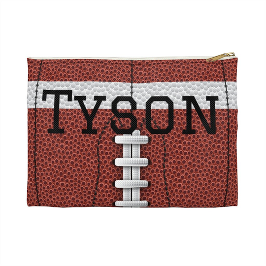 Footballl Personalized Pencil Case, Back To School, School Supplies, Accessory Pouch