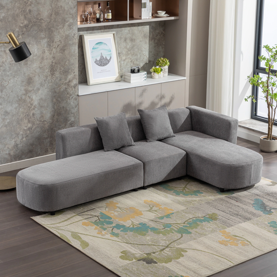 Grey Luxury Modern Upholstery Sectional Sofas
