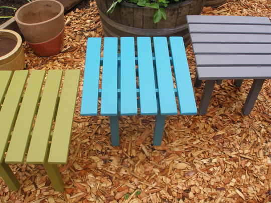 Square Top Pine Wood Side Table/End Table | 18"x18"x16" 10 Colors Available - Colorful Outdoor Patio Furniture By Laughing Creek