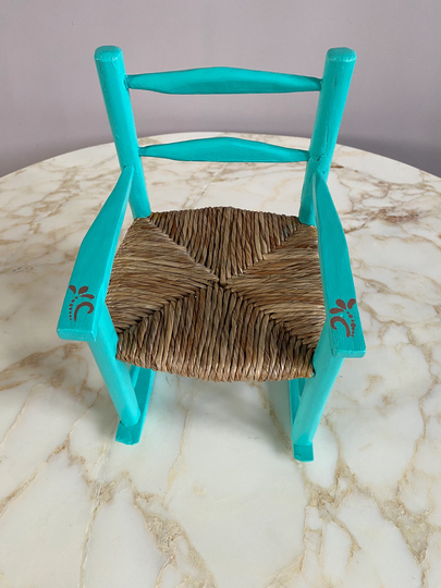 Hand Painted Doll Rocking Chair in Fusion Azure Mineral Paint