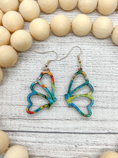 Multi-Color Butterfly Earrings/ Colorful Earrings