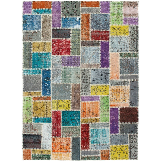 ECARPETGALLERY Hand-knotted Color Transition Multi Color Wool Rug - 5'9 x 7'11