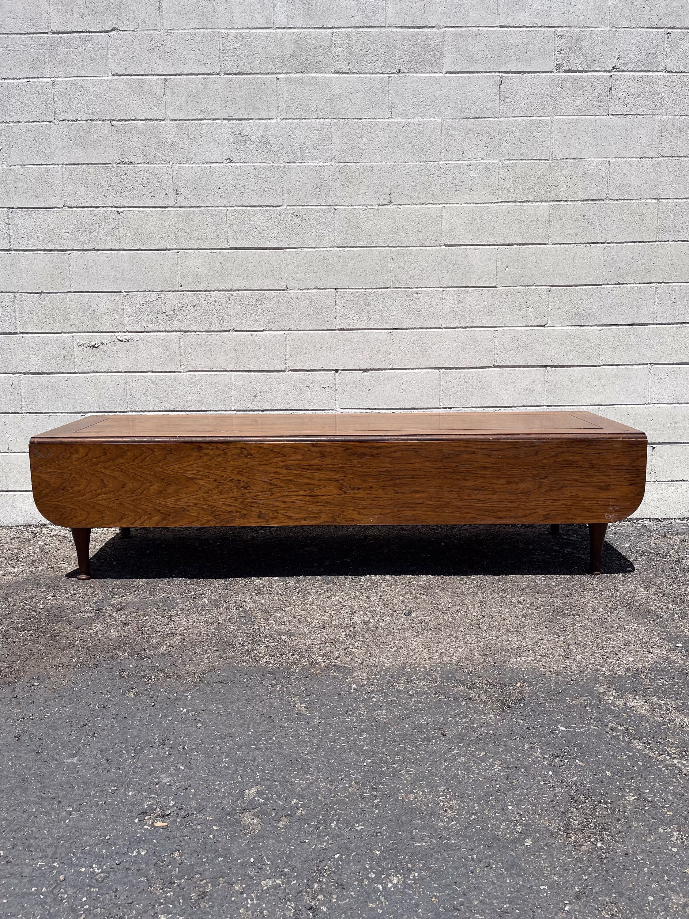 Antique Rustic Wood Coffee Table Farm Farmhouse Primitive Cottage Chic Drop Leaf Side Shabby Reclaimed Console