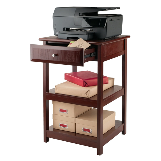 Porch & Den Bertha Walnut Printer Table