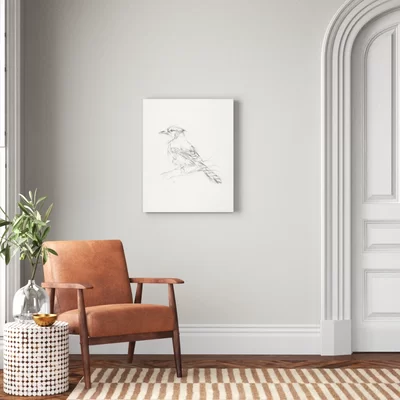 'Avian Study IV' Drawing Print on Canvas