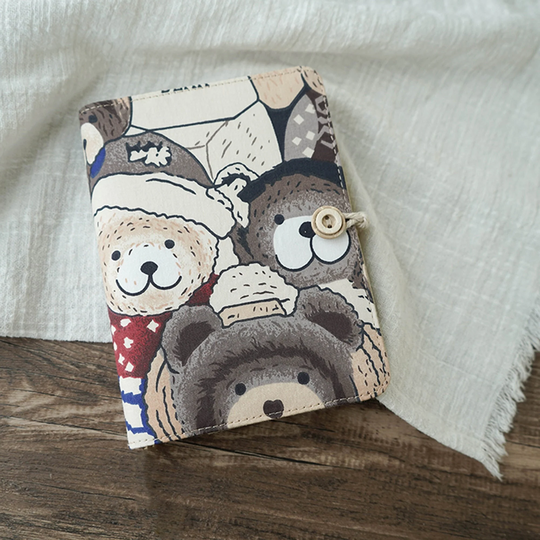 Delicate Journals & Notebook For Girls, Cute Bear Soft Cover Planner, 6 Rings Refillable A5 Notebook, Art Notebook, Fine Birthday Gift Ladies