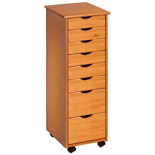 Adeptus Solid Wood 6 plus 2 Drawer Roll Cart