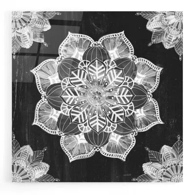 Mandala Morning V Black and White by Anne Tavoletti - Unframed Graphic Art