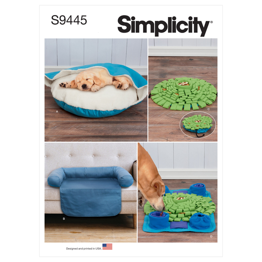 Pet Bed in Two Sizes, Chair Cover & Play Mats Simplicity Sewing Pattern S9445