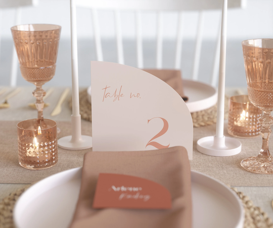 Wedding Table Number, Arch Numbers, Number Sign, Modern Shape Sign - Morocco