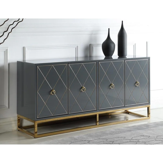 Strick & Bolton Selena Goldtone 4-door Sideboard