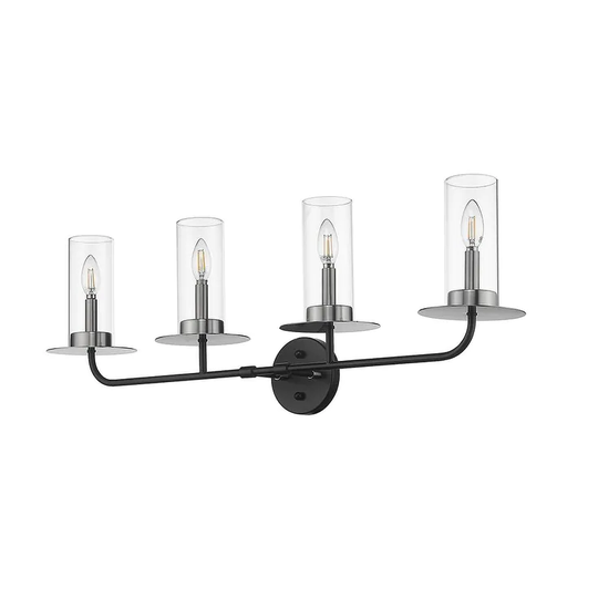4-Light Aura Two-Toned Vanity Lights Bathroom Fixtures Industrial Wall Sconce