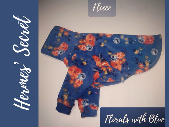 Hermes' Secret Florals With Blue Fleece Jammies
