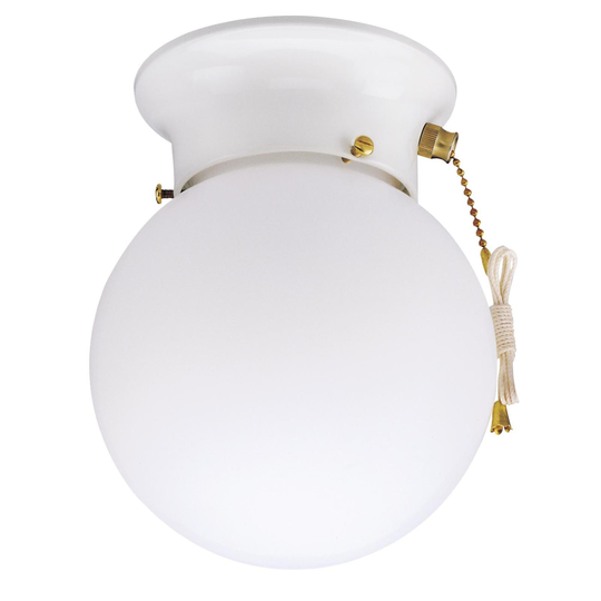 Westinghouse One-Light Flush-Mount Interior Ceiling Fixture with Pull Chain