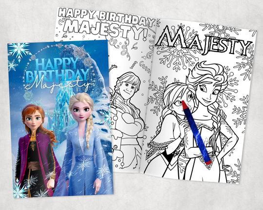Frozen Personalized Coloring Books - Custom Party Favors Thank You Gift Birthday Printed & Shipped- 12
