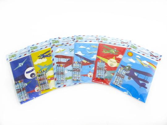 Airplane Coloring Books With Crayons Party Favors