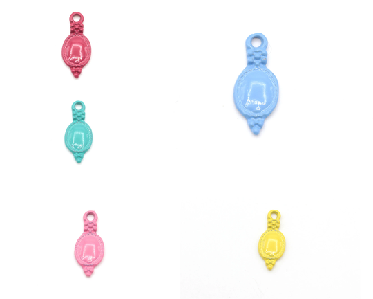 2 Pcs Colored Drop Pendant, Earring Charms, Jewelry, Bracelet | 7.5x17.5mm Crld-29