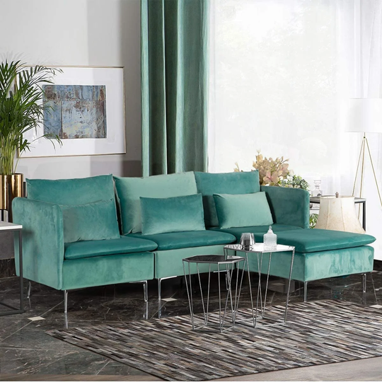 Convertible Sectional Sofa Couch Modern Design 3-Seat Sectional Sofa