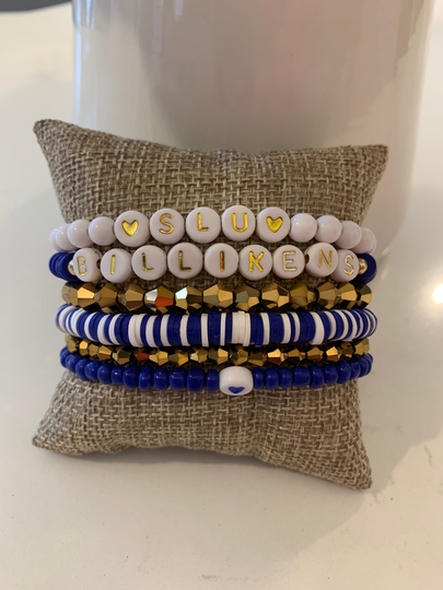 Billikens Gameday Heishi Stackable Bracelets - Set Of 6