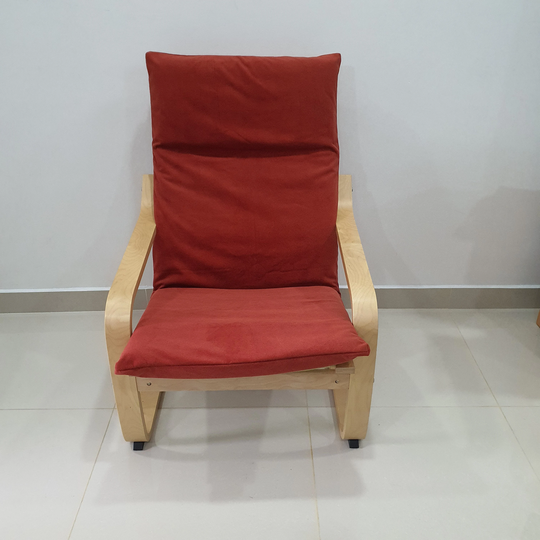 Ikea Poang Chair Cushion Cover - Red Print