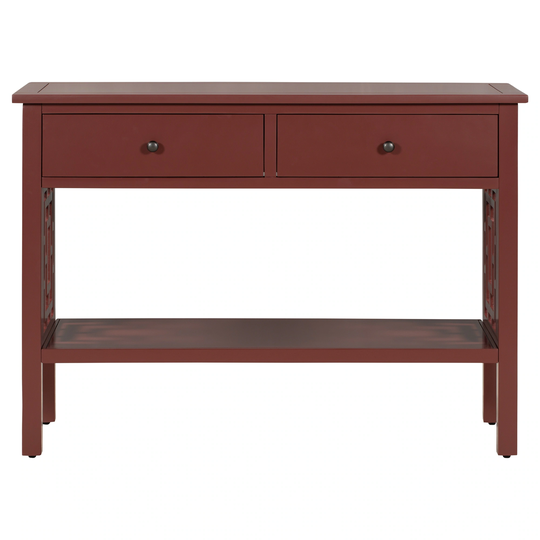 Solid Wood Console Table Sofa Table for Living Room with 2 D