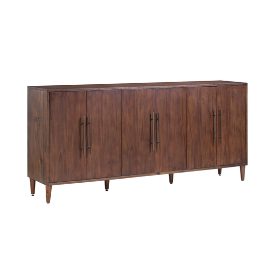 Parkway 6-door Acacia Sideboard - 74x16x34"