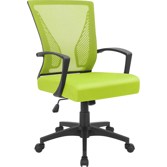 Furniwell Mid Back Office Chair Computer Adjustable Mesh Chair