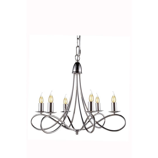 Elegant Lighting Lyndon Collection 1452 Pendant lamp with Polished Nickel Finish