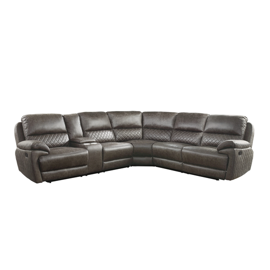Aragon Reclining Sectional Sofa with Console
