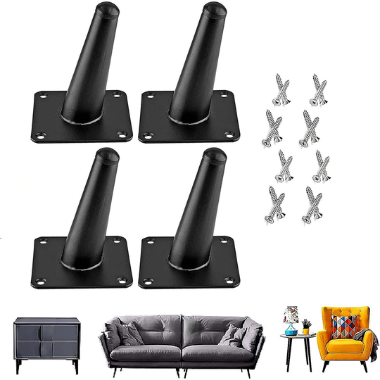 Oblique Conical Metal Sofa Legs,mid-Century Style Leg, Cabinet Legs, Couch Legs, Tv Cabinet Legs, Coffee Table Legs