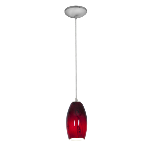 Access Sydney 1-light Brushed Steel Glass Pendant