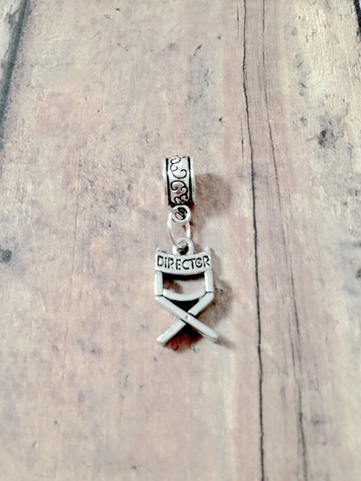 Director's Chair Pendant | 1 Piece - Silver Director's Charm, Movie Director Pendant, Gift