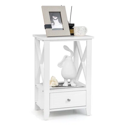 Breakwater Bay Modern Nightstand With Bottom Drawer Storage Shelf Small Side End Table Black