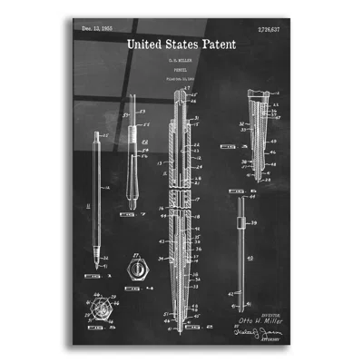 Mechanical Pencil Blueprint Patent Chalkboard - Unframed Graphic Art