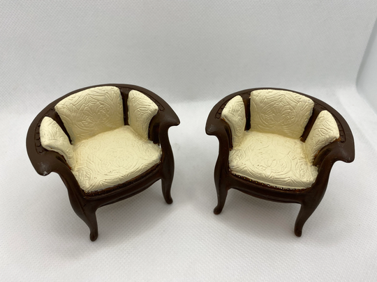 Dollhouse Miniature Chairs ~ Resin Parlor Livingroom Den Patio Porch Furniture 112 Scale Diorama Vignette Room Box