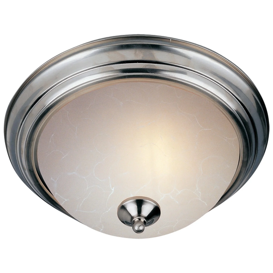 Maxim Ice Shade 2-light Nickel Essentials 584x Flush Mount Light