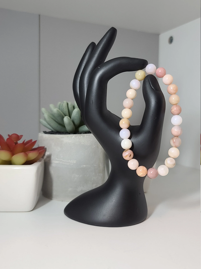 Pink Opal Beaded Bracelet