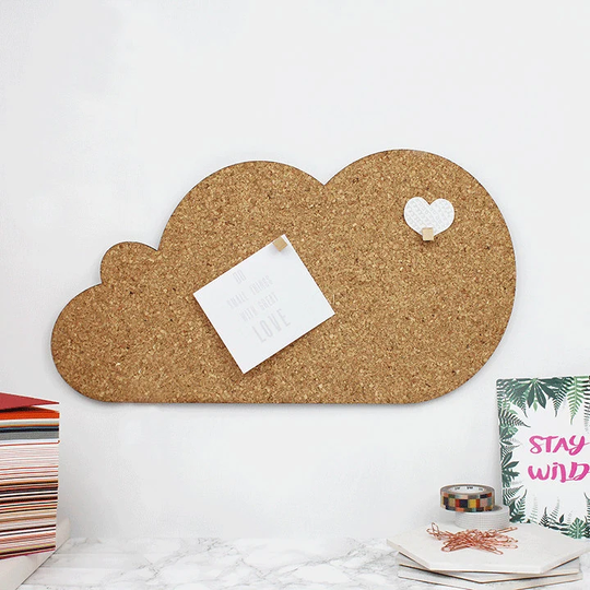 Cloud Memo Board - Cork Pin Notice