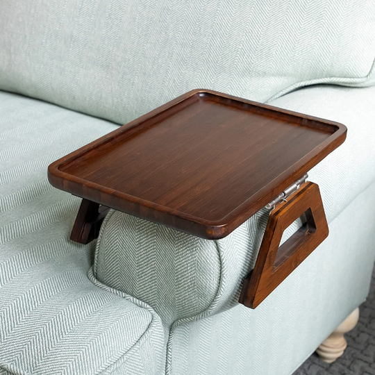 Bamboo Couch Arm Tray Table Portable Tv & Side Tables For Small Spaces Eating Drink