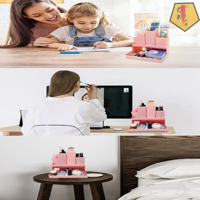 Cute Vertical Pen Organizer, Desk Organizer Pen Holder Stationery, Marker Pencil Storage Caddy Tray For Office, School, Home & Art Supplies
