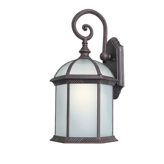Woodbridge Lighting 61032WL-RTP Glenwood 1-light Medium Outdoor Wall Light, Powdered Coat Rust