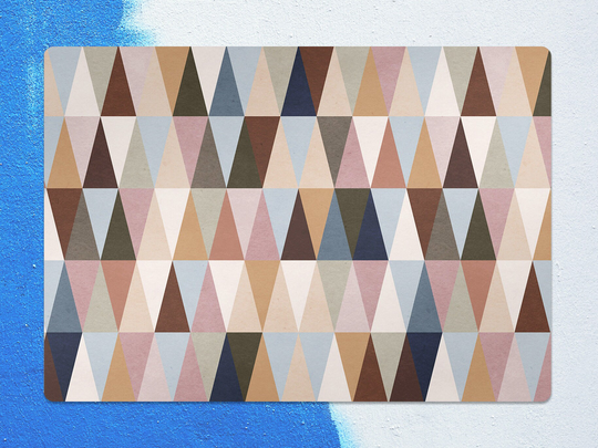 Colorful Abstract Chair Mat, Beige Protective Blue Splat Geometric Vinyl Floor Decorative Comfort Mat