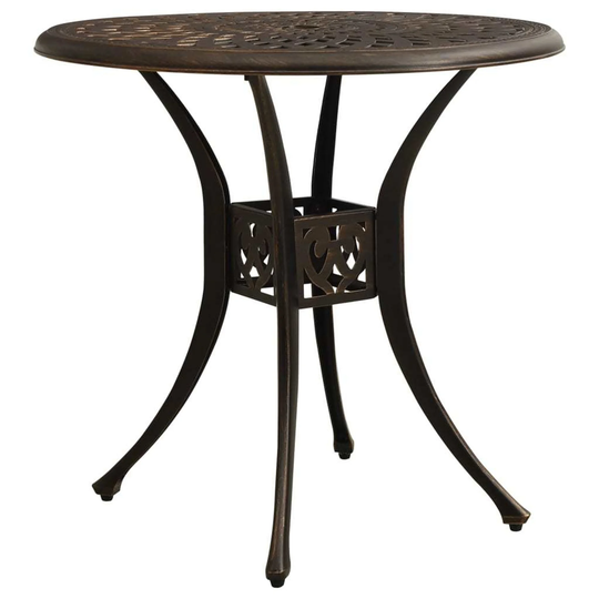 Garden Table Bronze 30.7x30.7x28.3in Cast Aluminum Patio Antique Table