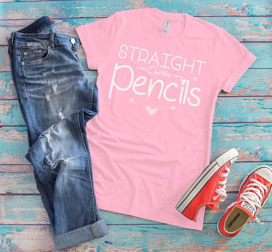 straight Outta Pencils, Funny Teacher Shirt, Appreciation Week Gift, Graphic Tee, Last Day Of School, Teaching Supplies