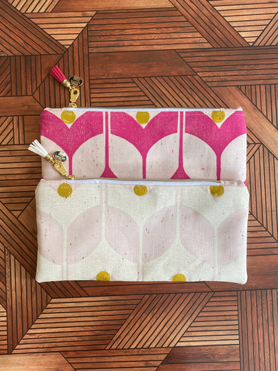 Tulip Clutch ~ Hand Printed