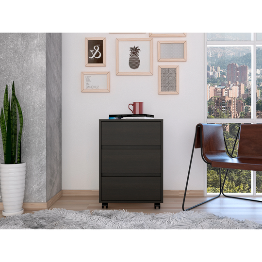 Artemisa 26-inch Tall 3 Drawer Filing Cabinet with 4 Caster Wheels and Superior Top
