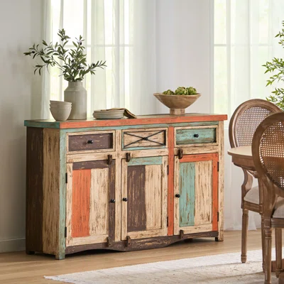 Demarkio 59" Wide 3 Drawer Sideboard